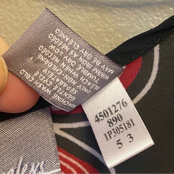 Chico’s Traveler’s Collection Kimono Size Small/Medium red black - Picture 3 of 7